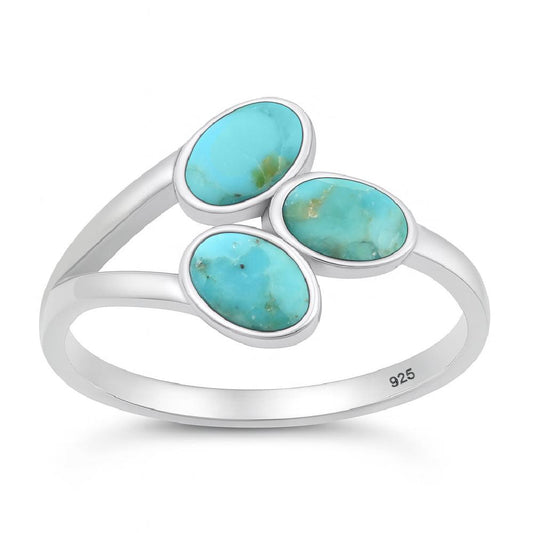 Sterling Silver Genuine Turquoise Ring