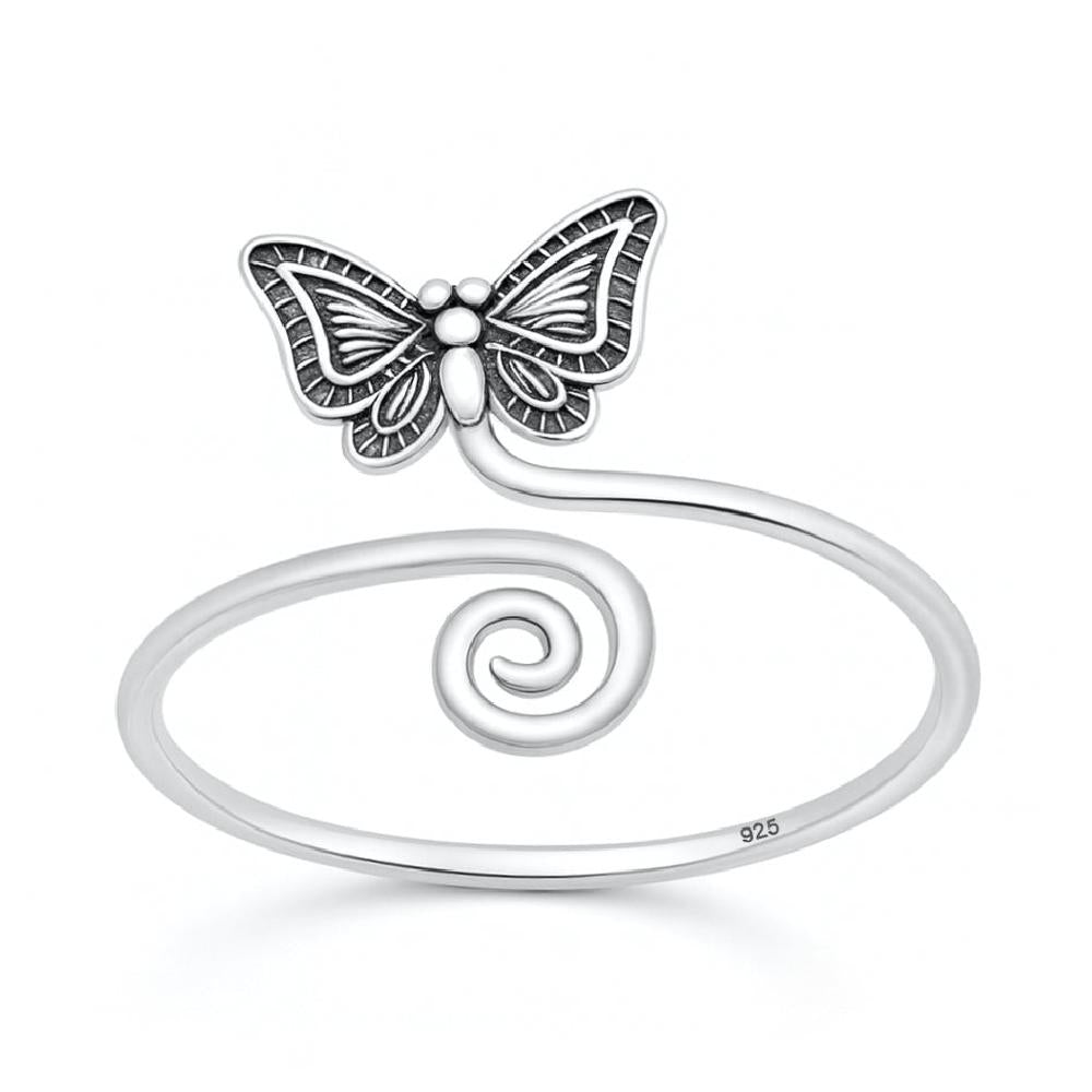 Sterling Silver Butterfly Ring