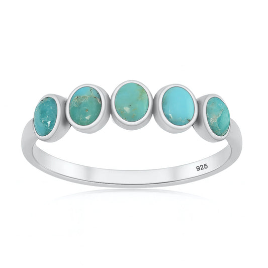 Sterling Silver Genuine Turquoise Ring