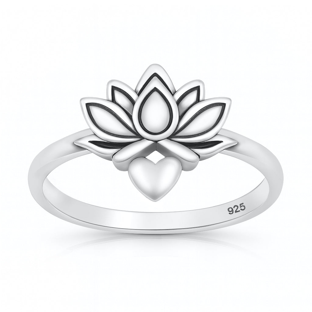 Sterling Silver Lotus Ring
