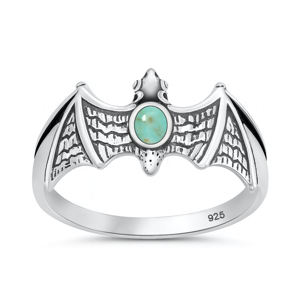 Sterling Silver Turquoise Wing Ring