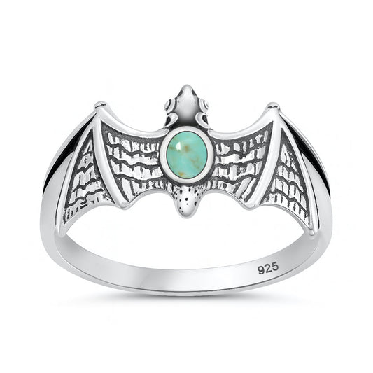 Sterling Silver Turquoise Wing Ring