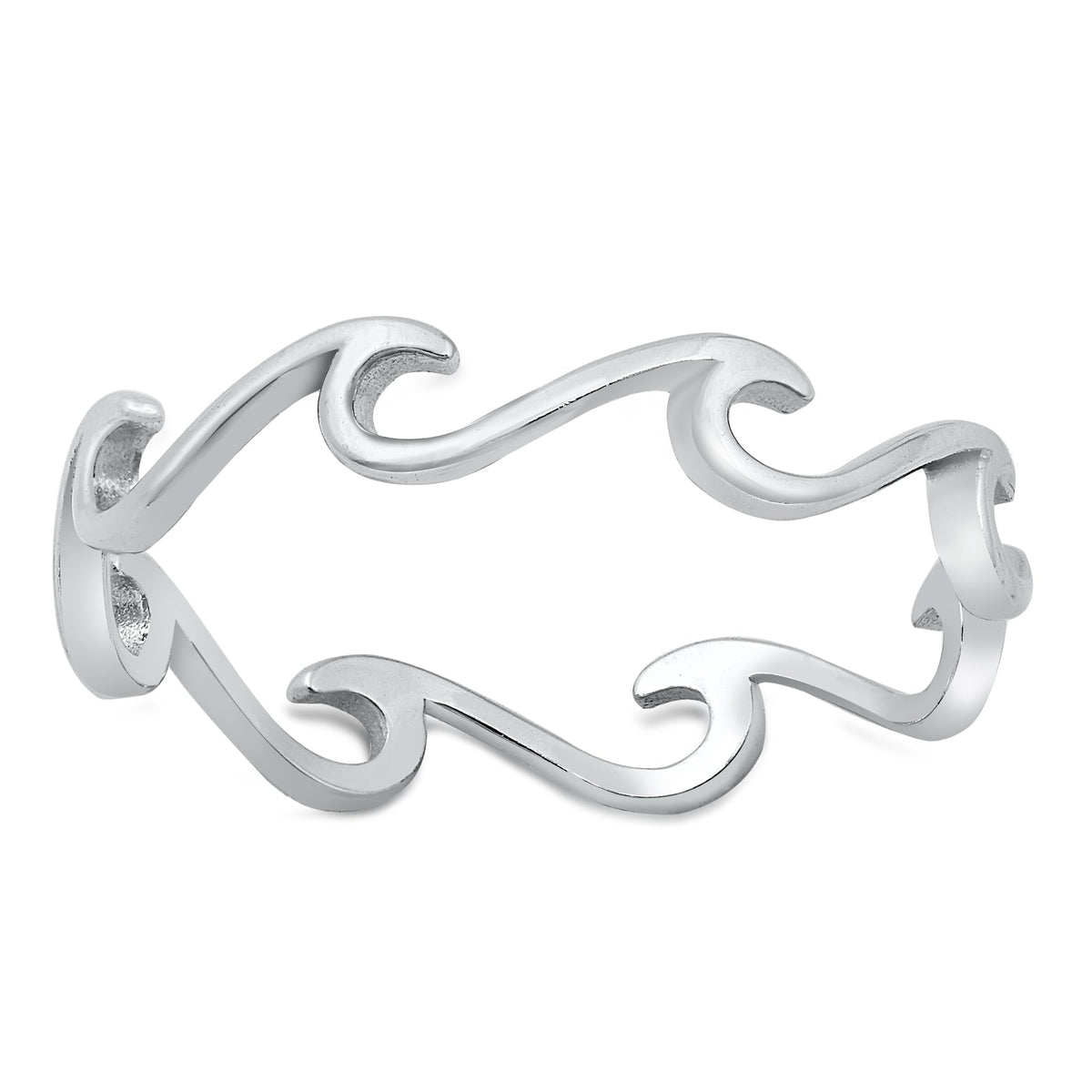Sterling Silver Wave Ring