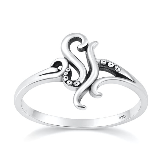 Sterling Silver Octopus Tentacles Ring