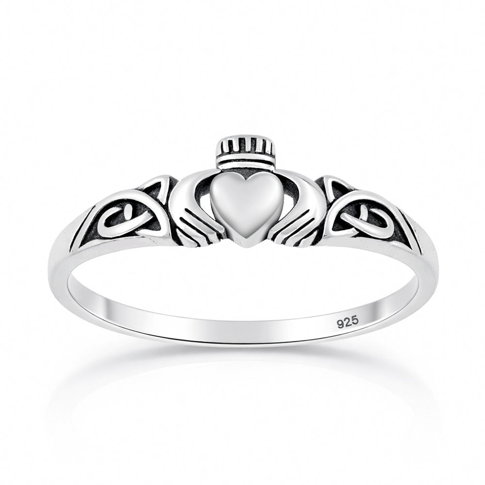 Sterling Silver Claddagh Celtic Heart Ring