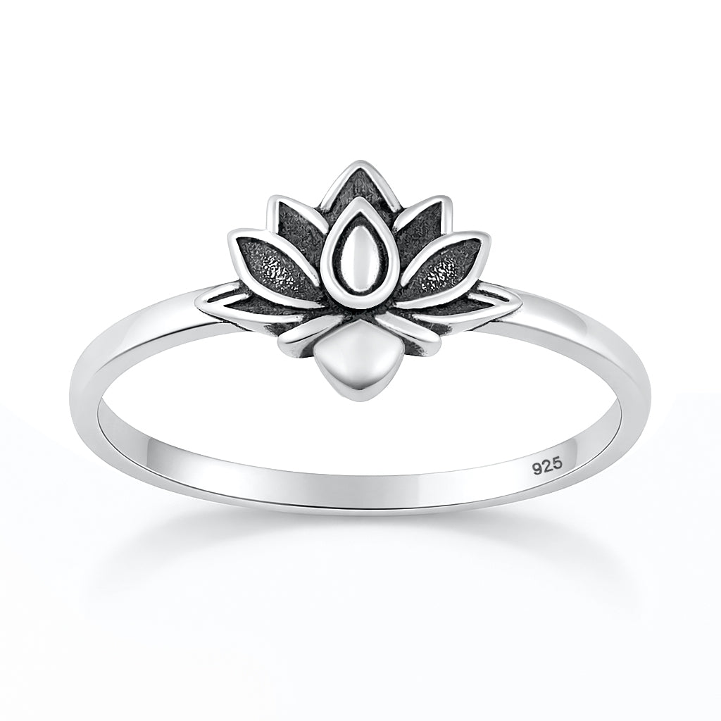 Sterling Silver Lotus Flower Ring