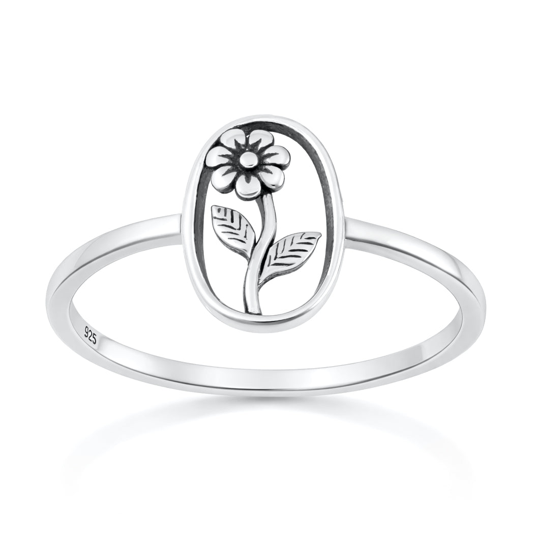 Sterling Silver Flower Ring