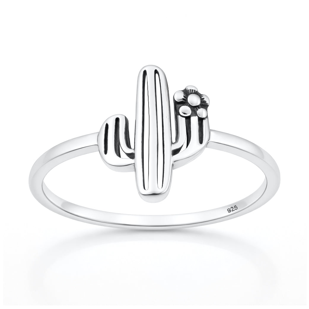 Sterling Silver Cactus Desert Ring