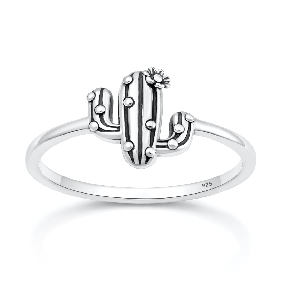 Sterling Silver Cactus Desert Ring