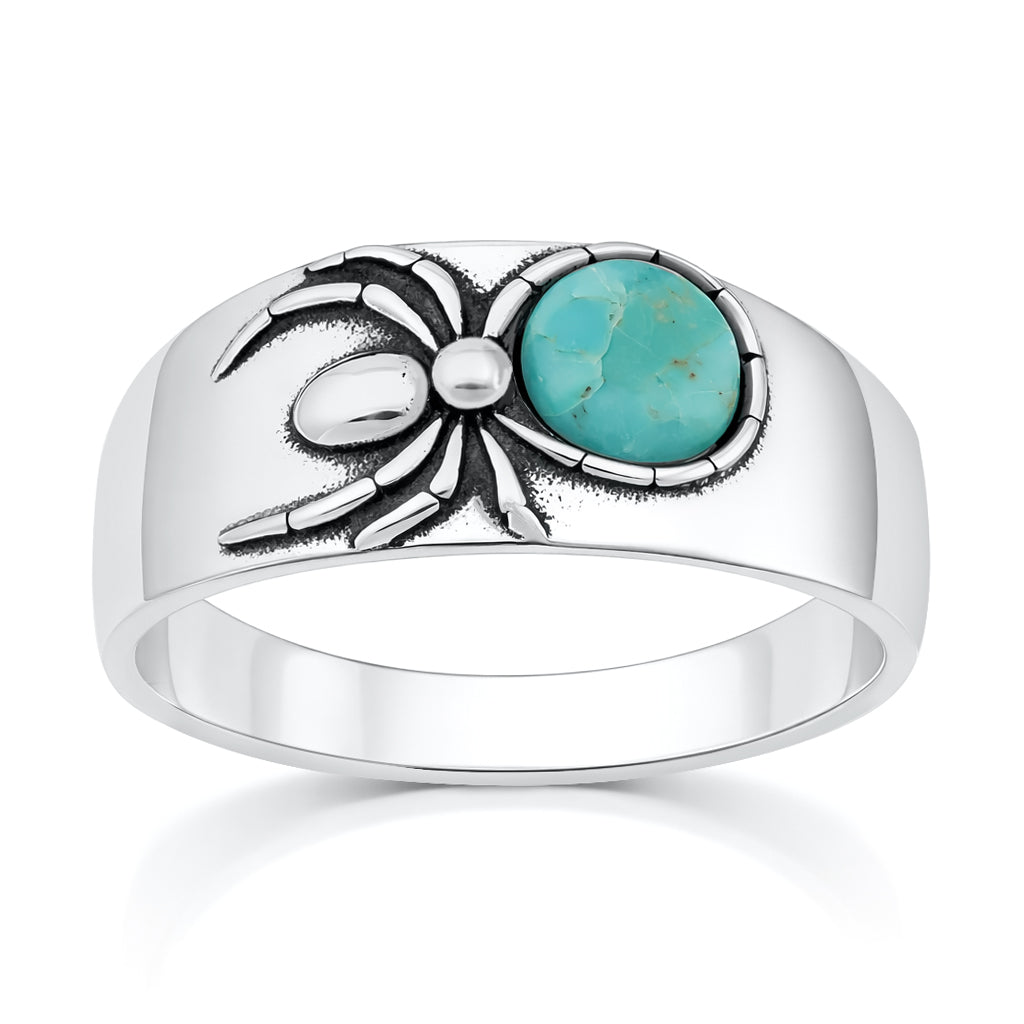 Sterling Silver Turquoise Spider Ring