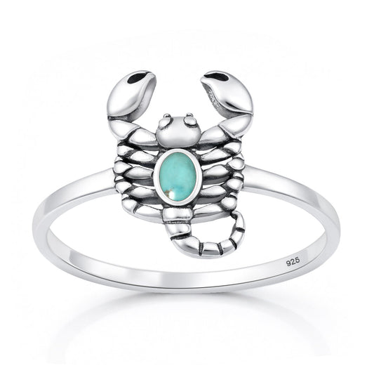 Sterling Silver Turquoise Scorpion Ring