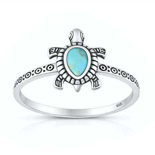 Sterling Silver Sea Turtle Ring