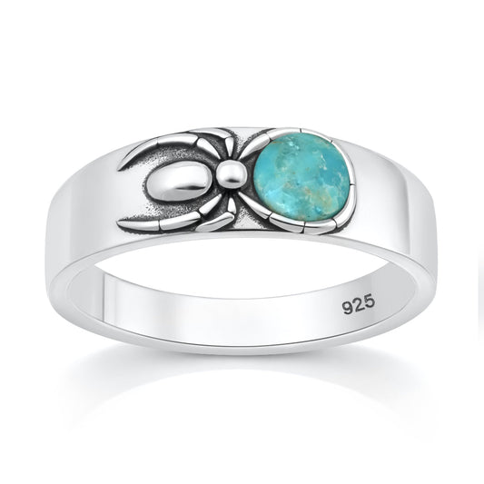 Sterling Silver Turquoise Spider Ring