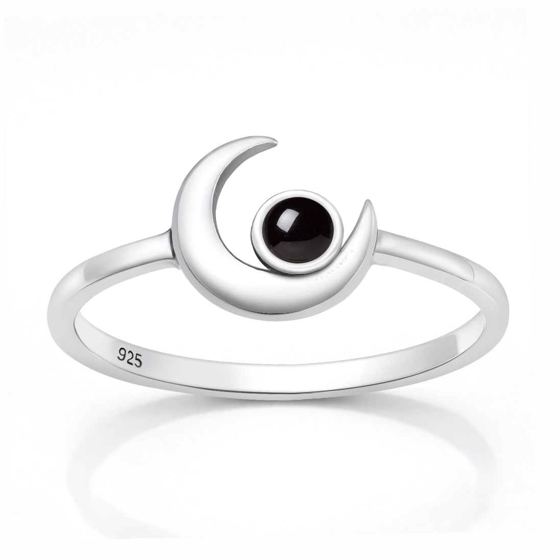 Sterling Silver Crescent Moon Ring