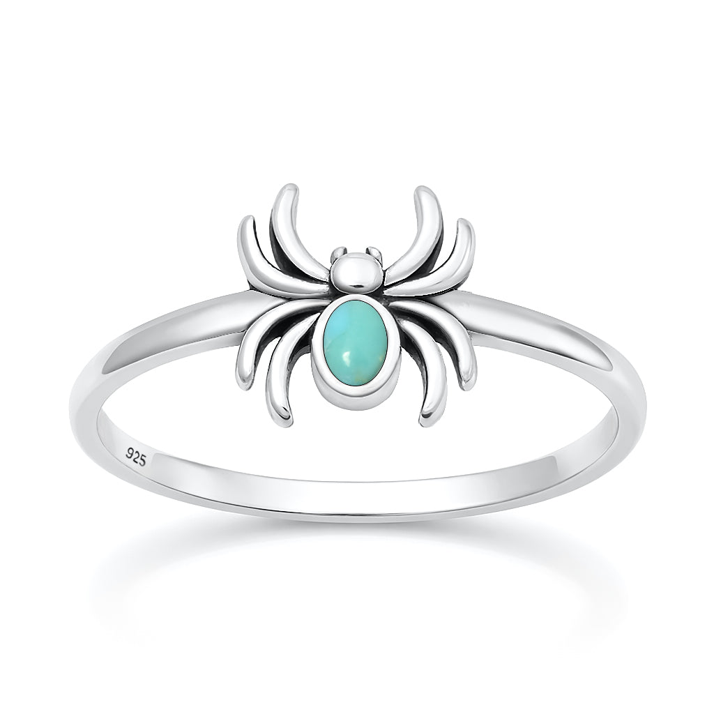 Sterling Silver Turquoise Spider Ring