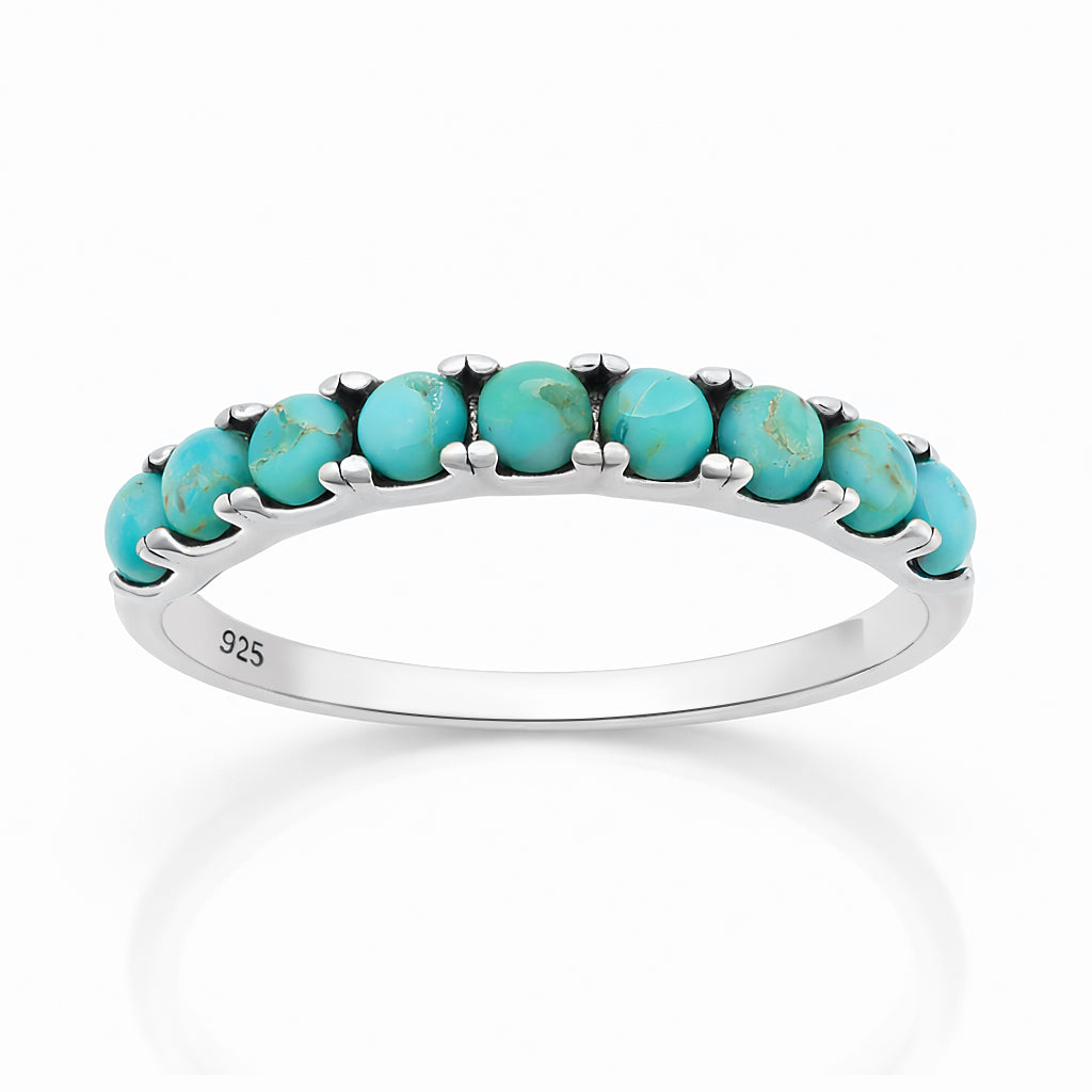 Sterling Silver Turquoise Stacking Ring