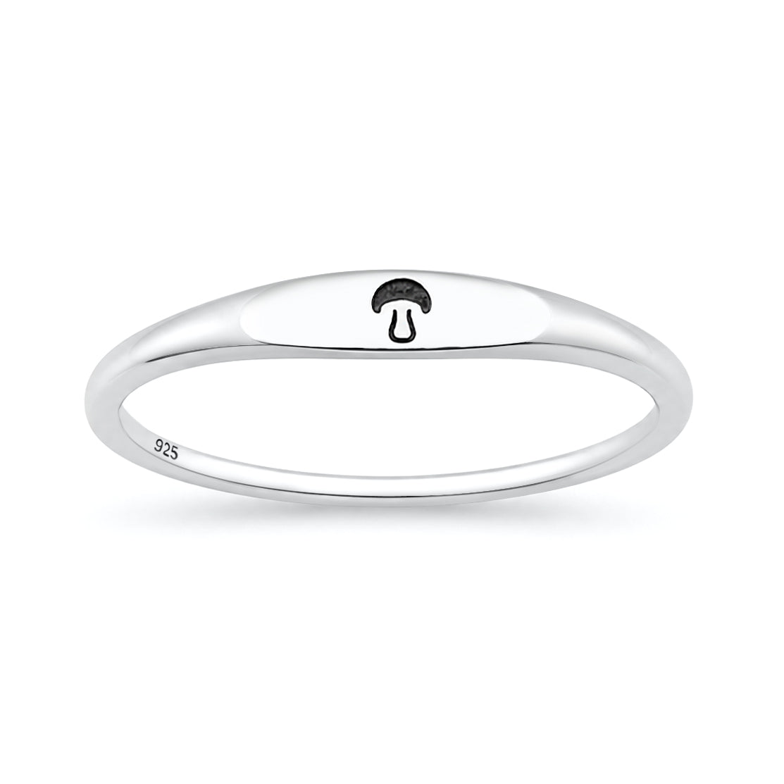 Sterling Silver Mushroom Silhouette Ring