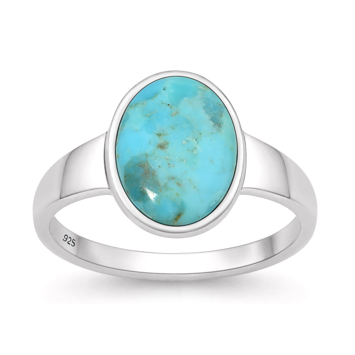 Sterling Silver Turquoise Solitaire Ring