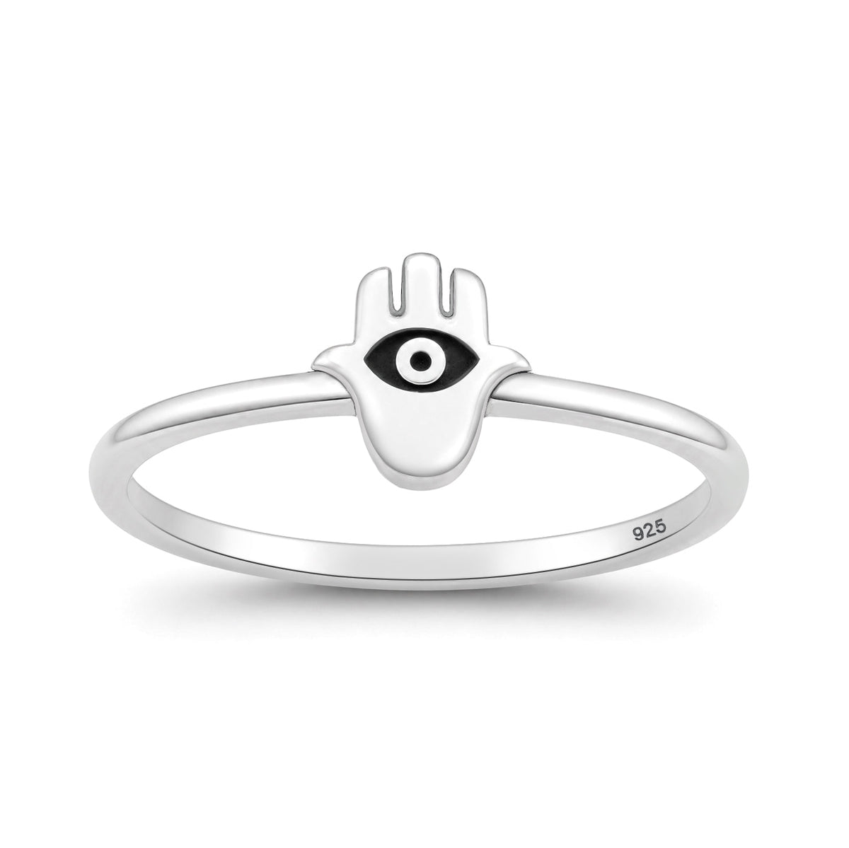 Sterling Silver Hamsa Hand Ring