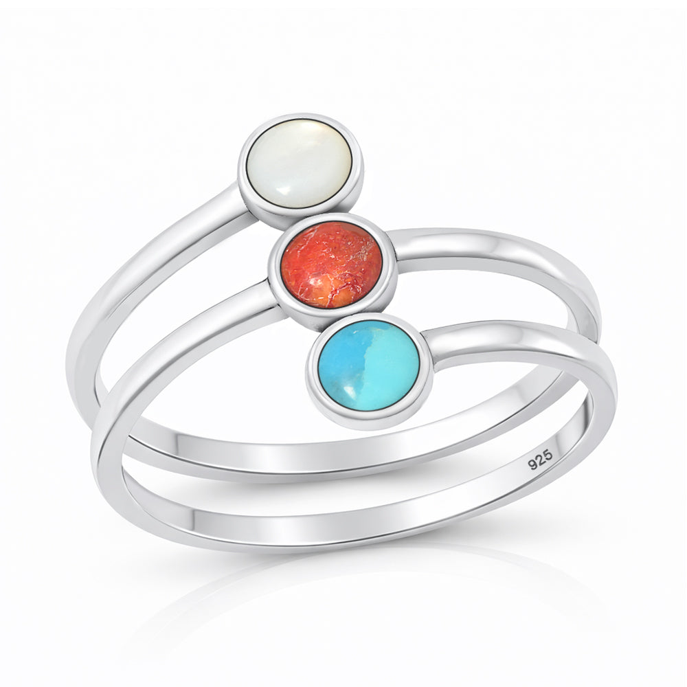 Sterling Silver Multistone Cluster Ring