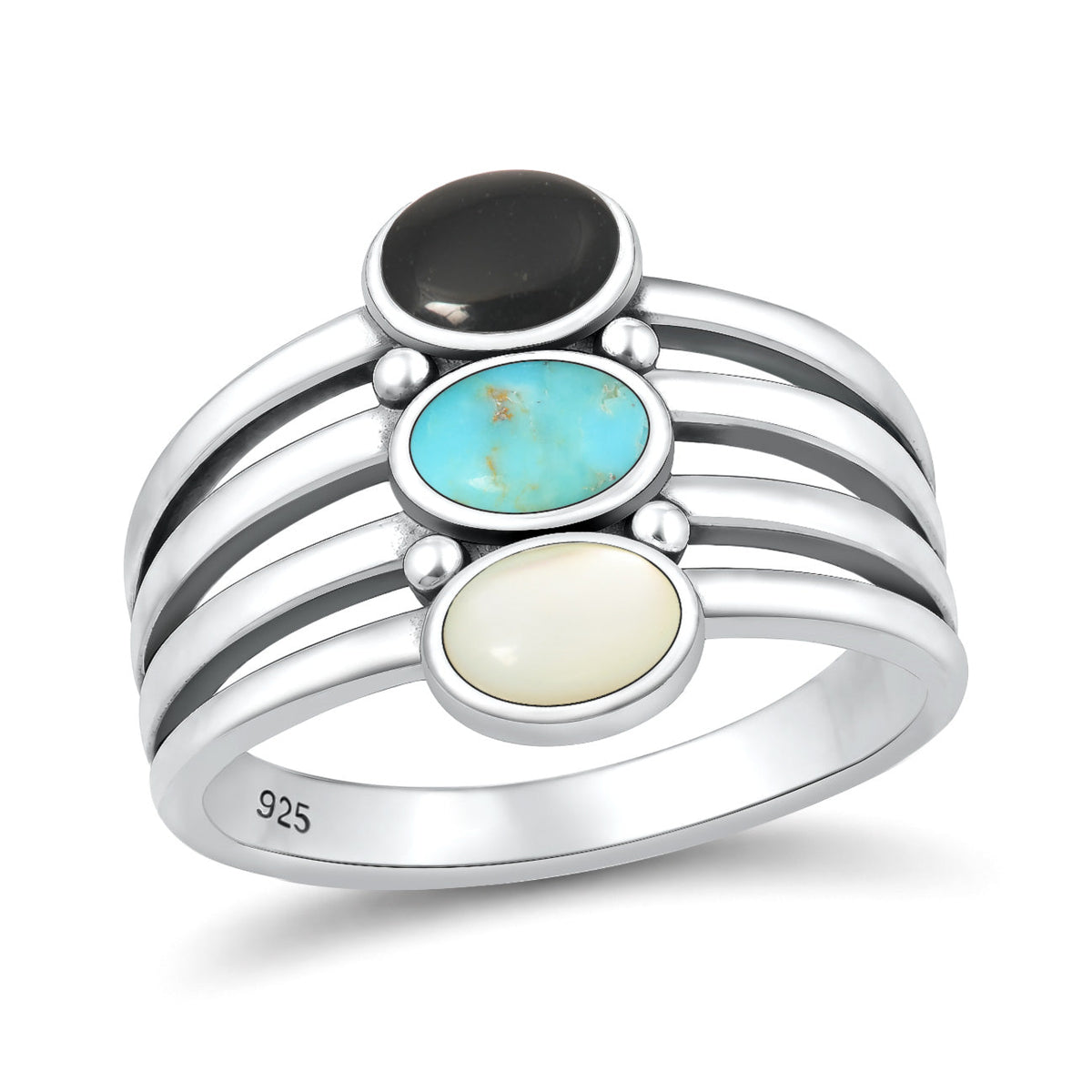 Sterling Silver Multistone Cluster Ring