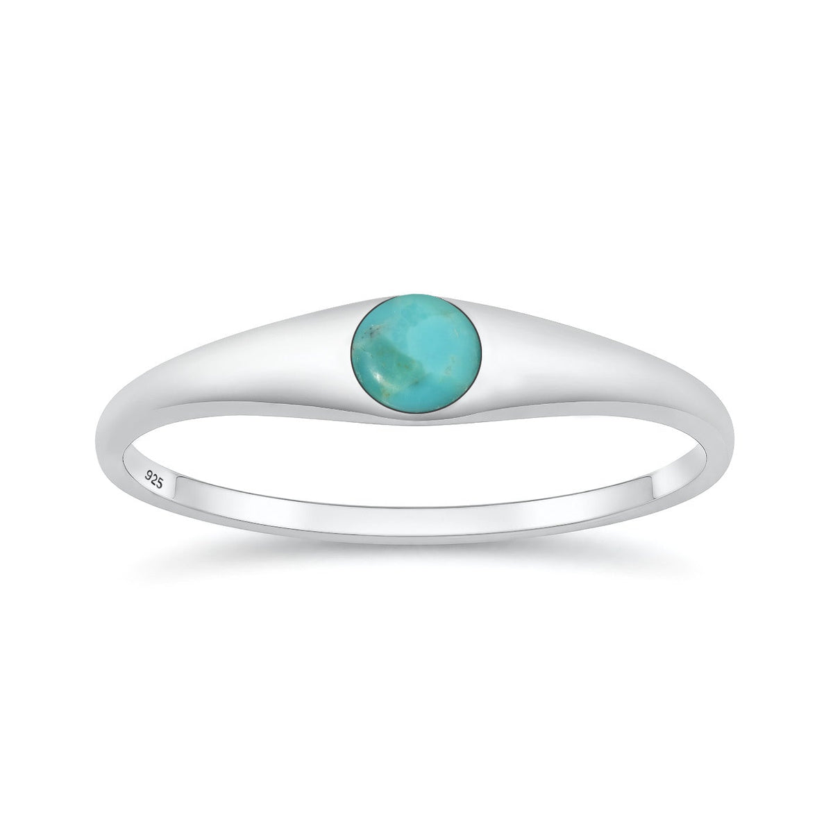 Sterling Silver Turquoise Solitaire Ring