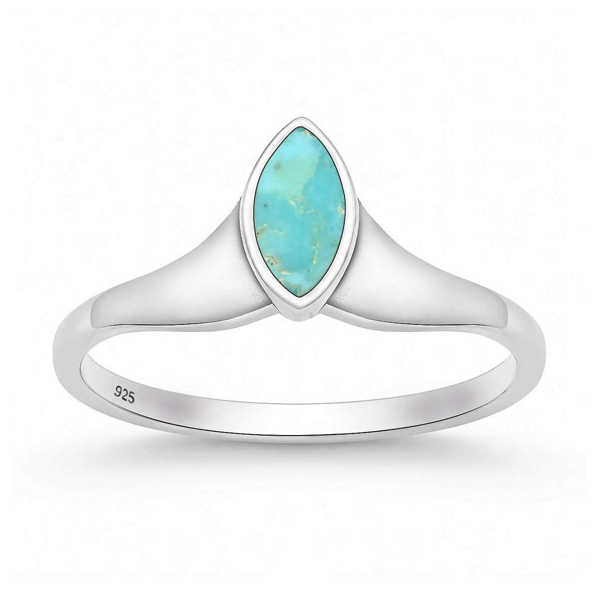 Sterling Silver Turquoise Marquise Ring