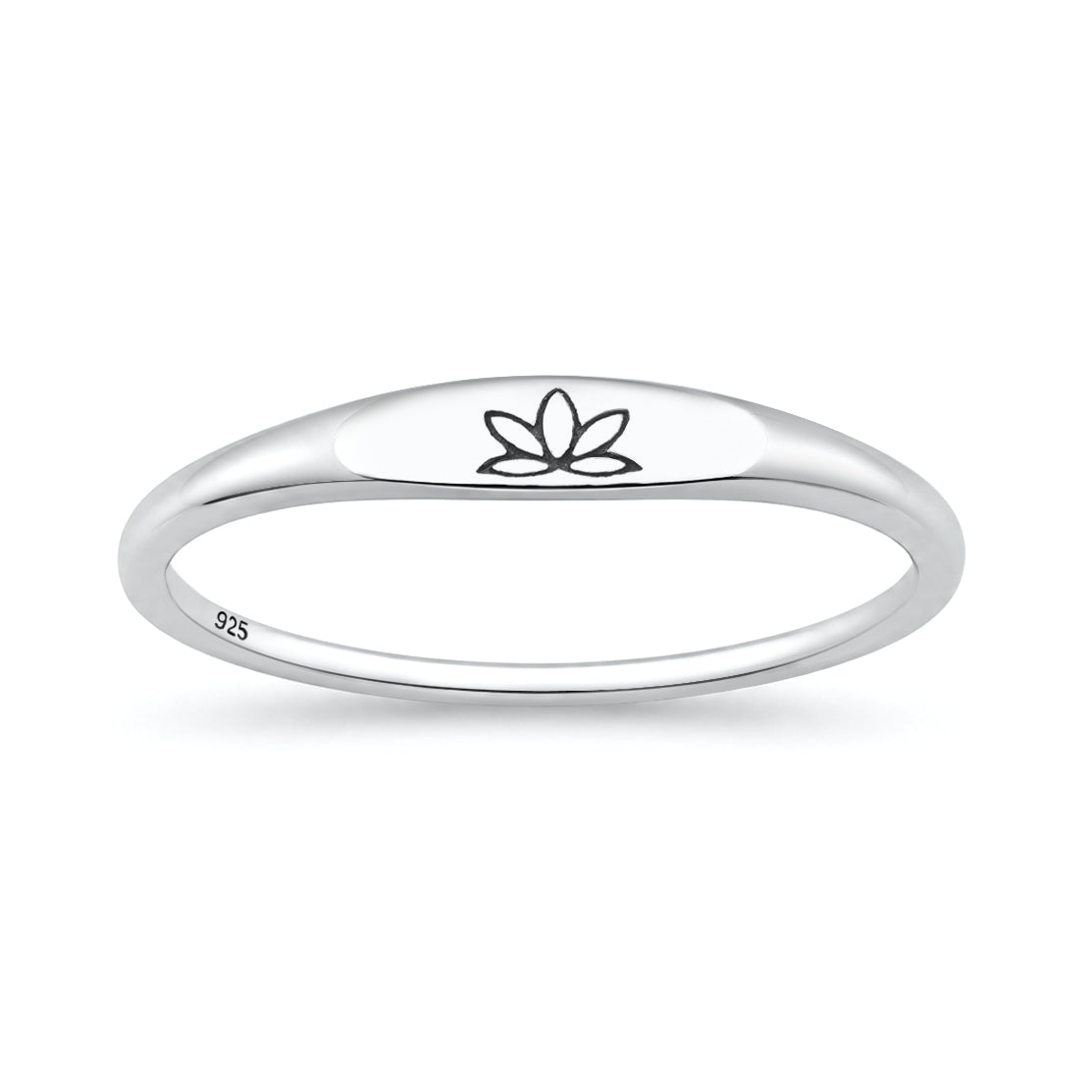 Sterling Silver Lotus Flower Ring