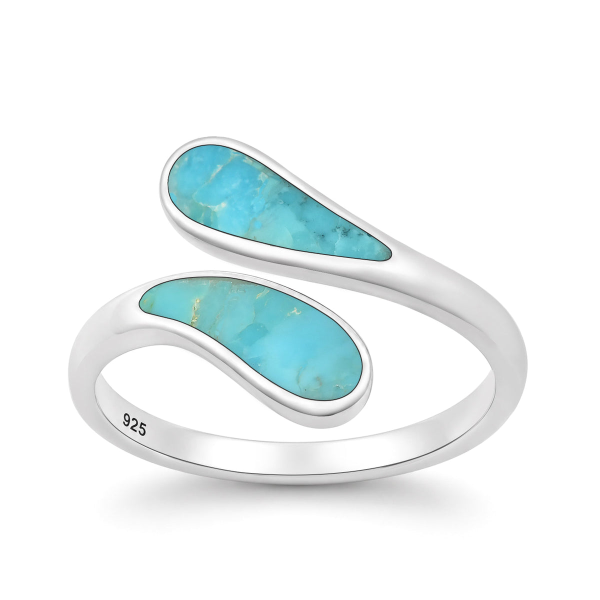 Sterling Silver Turquoise Bypass Ring