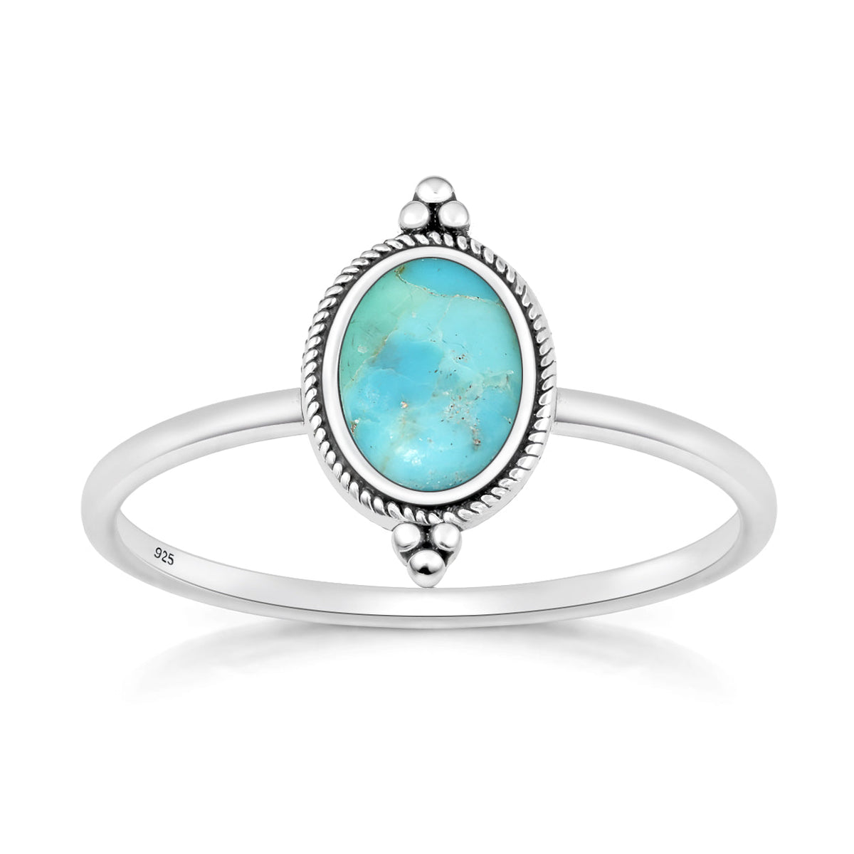 Sterling Silver Turquoise Filigree Ring
