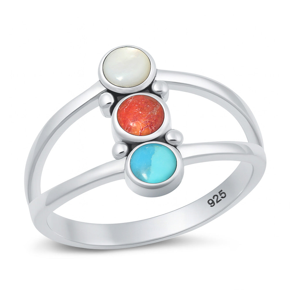 Sterling Silver Multistone Ring