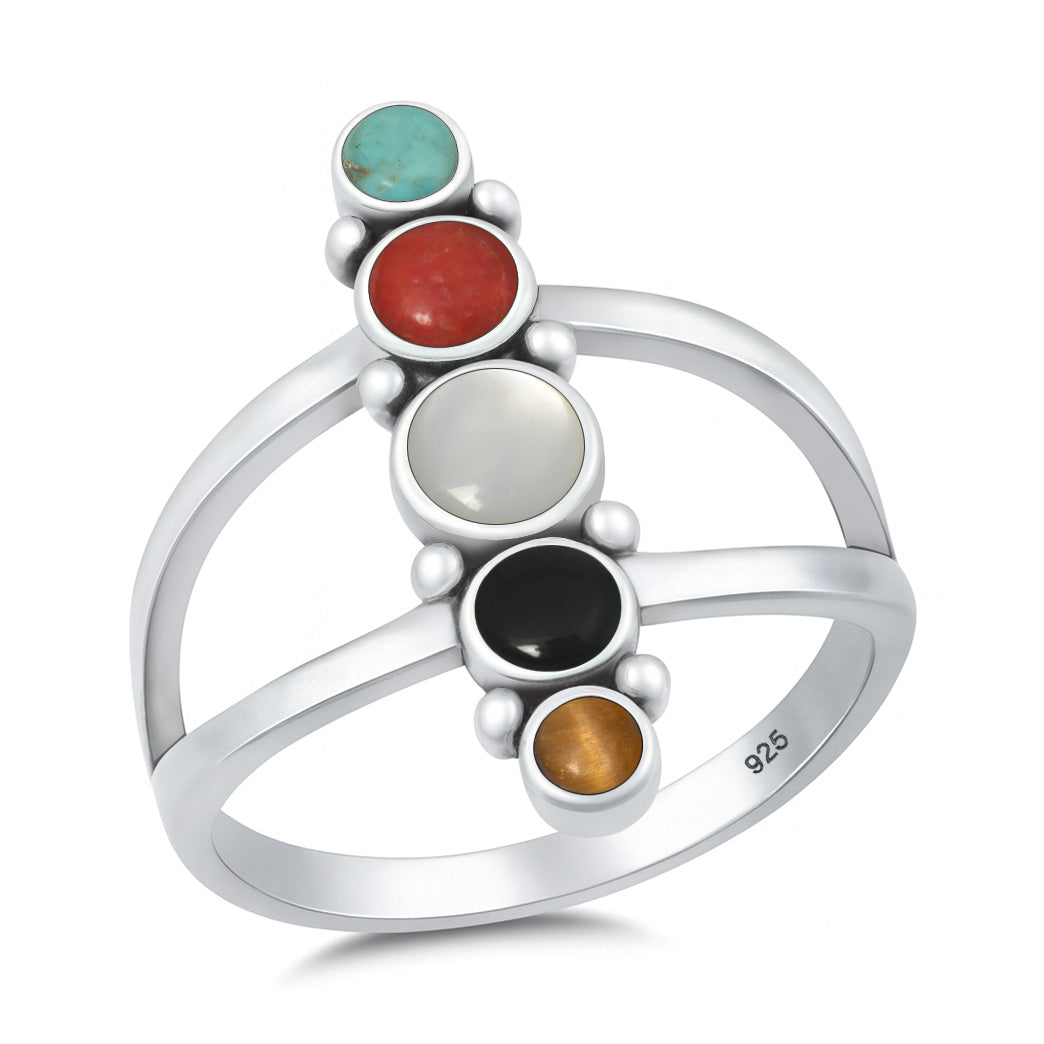Sterling Silver Multistone Cluster Ring