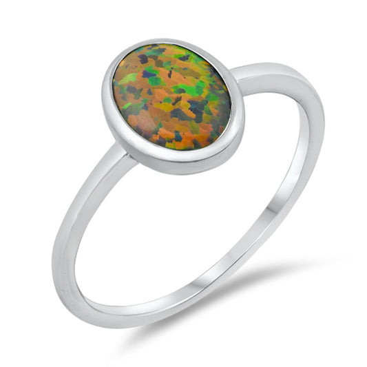 Beautiful High Polish Oval Ring New .925 Sterling Silver Band Sizes 4-10