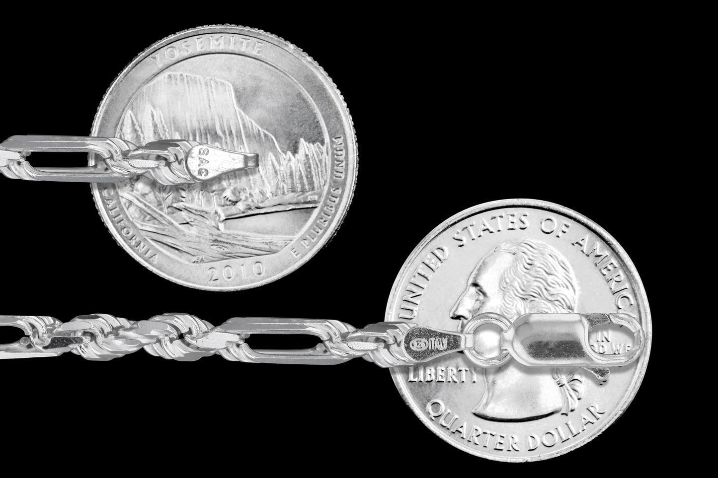 FigaRope 080 - 4mm - Sterling Silver FigaRope Chain Necklace