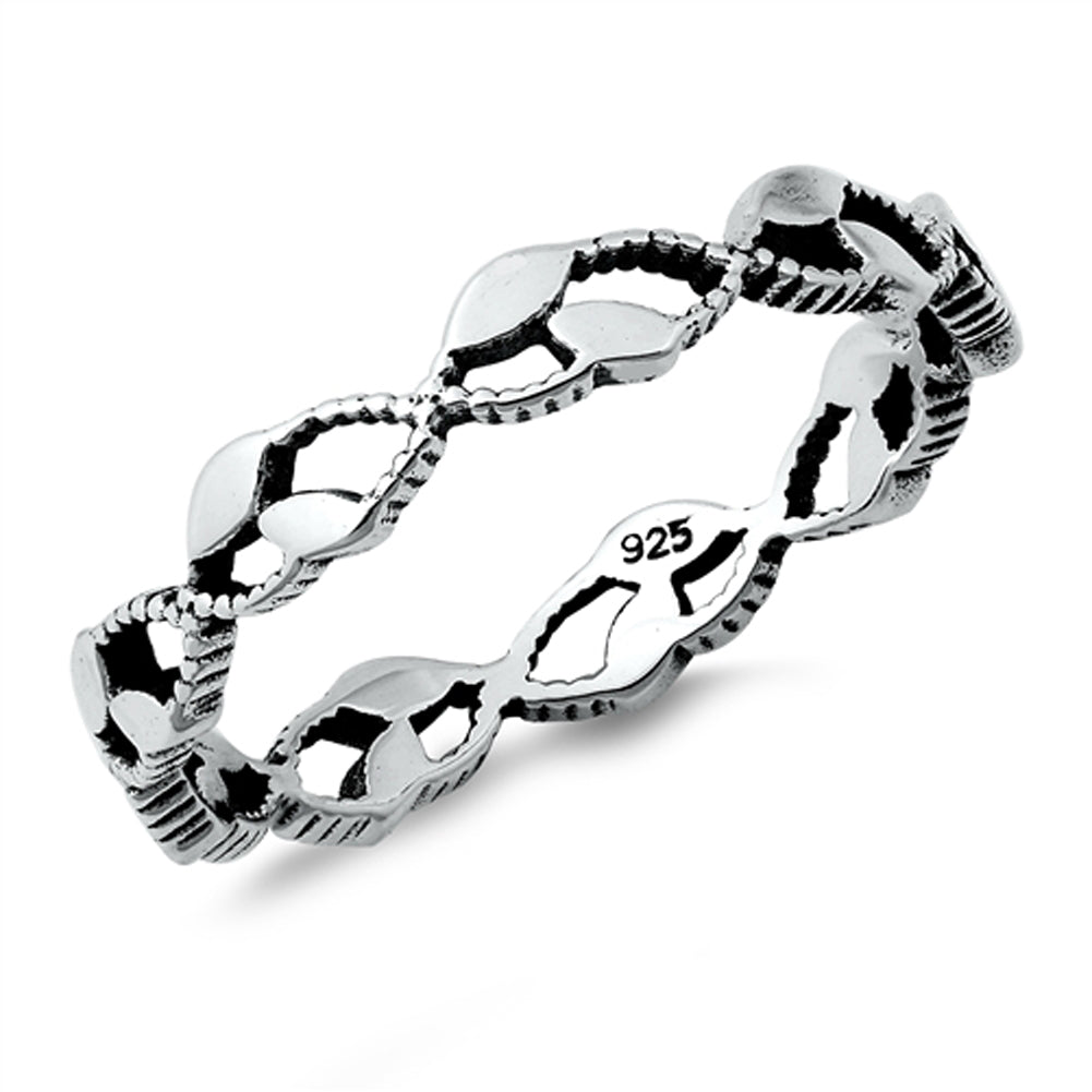 Unique Bali Style Vine Leaf Ring New .925 Sterling Silver Band Sizes 4-10