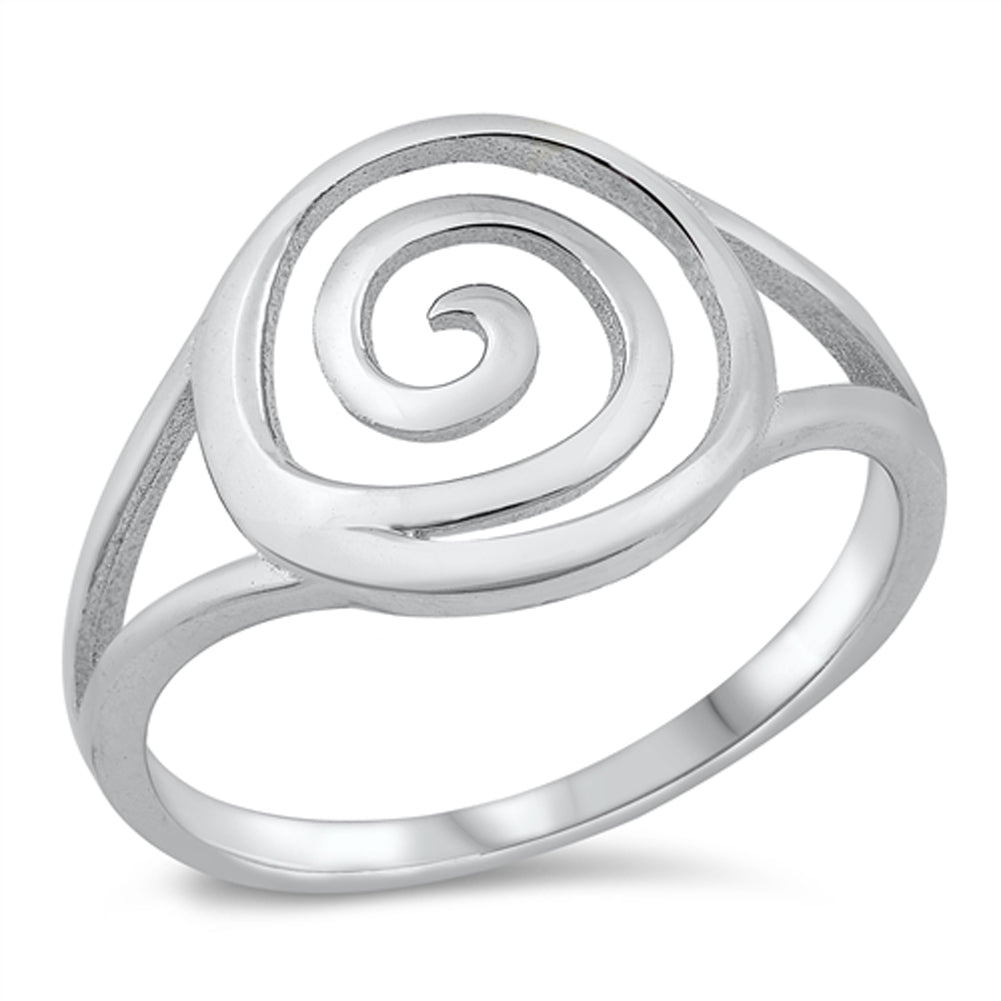 Unique Spiral Curl Ring New .925 Sterling Silver Band Sizes 4-10