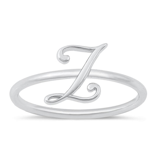 Sterling Silver "Z" Initial Ring
