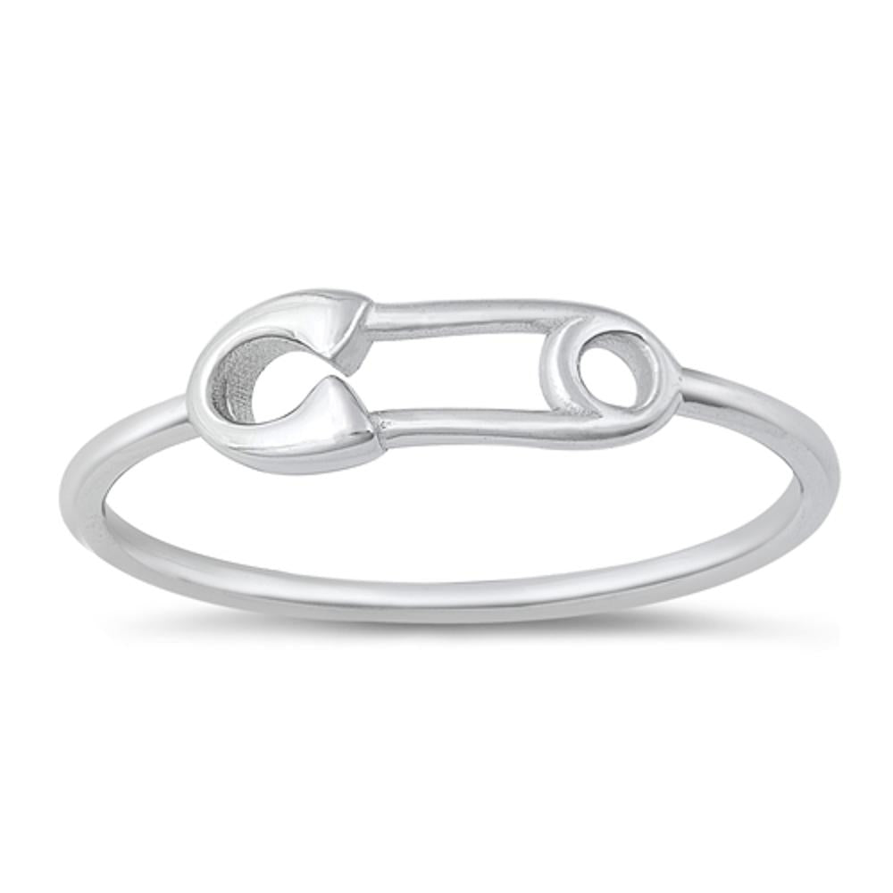 Sterling Silver Safety Pin Ring