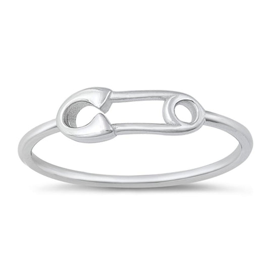Sterling Silver Safety Pin Ring