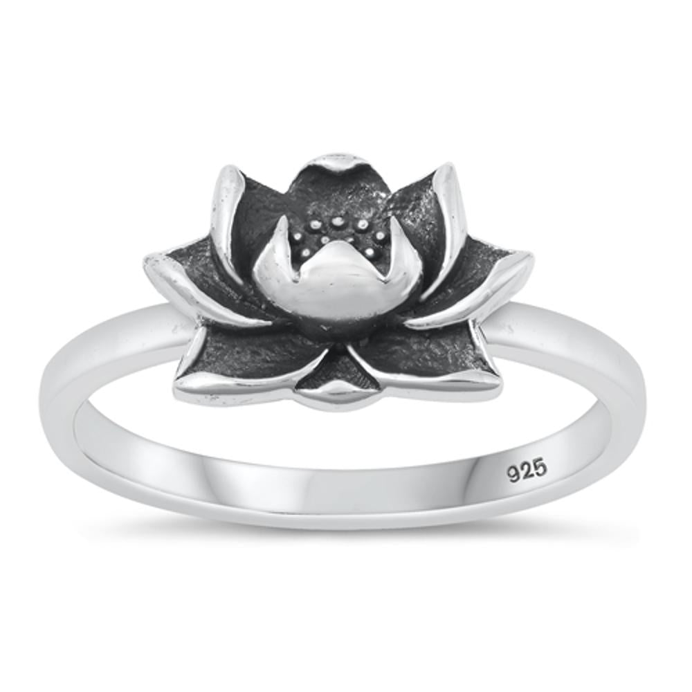 Sterling Silver Lotus Ring