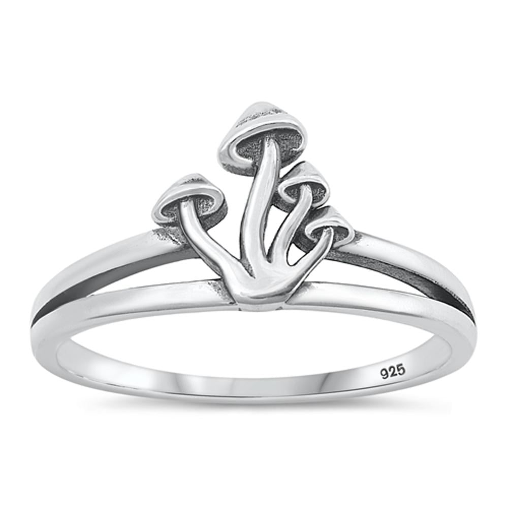Sterling Silver Mushroom Ring