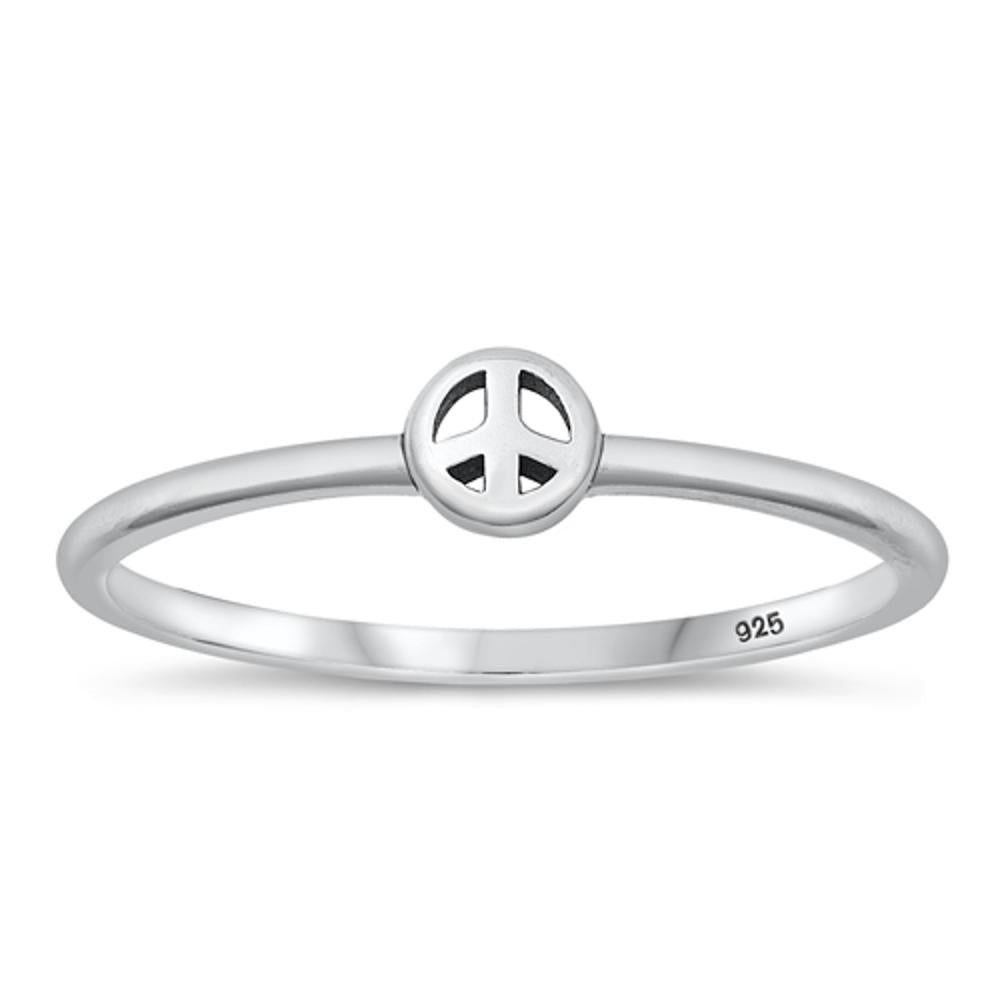 Sterling Silver Peace Ring
