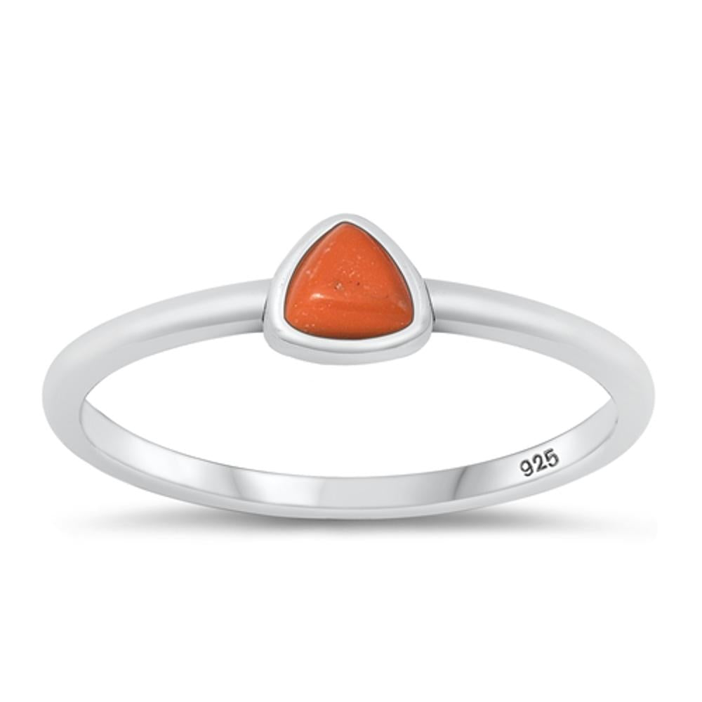 Sterling Silver Red Carnelian Ring