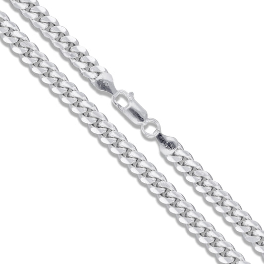 Miami Cuban 140 - 4.9mm - Sterling Silver Miami Cuban Link Chain Necklace
