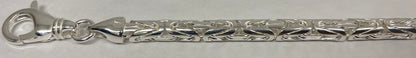 Round Byzantine - 5.3mm - Sterling Silver Round Byzantine Chain Necklace