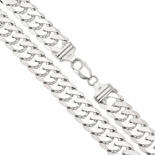 Double Curb 300 - 16mm - Sterling Silver Heavy Cuban Chain