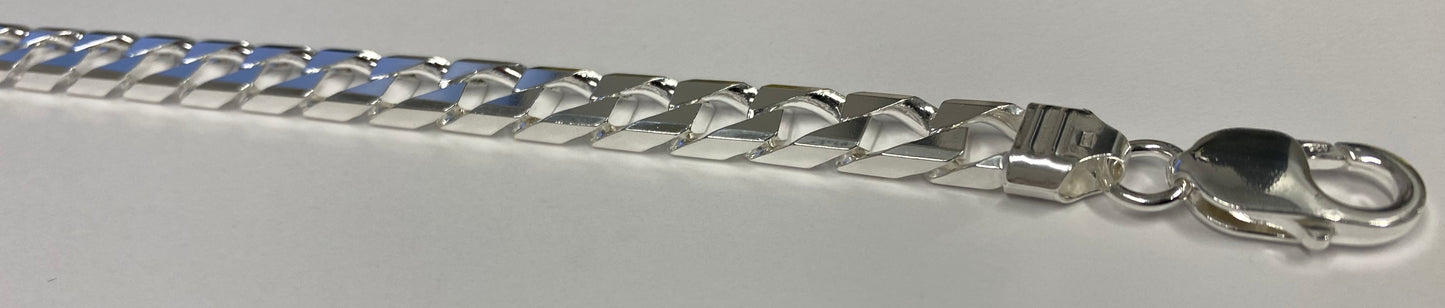 Square Curb 300 - 7.5mm - Sterling Silver Heavy Square Curb Chain