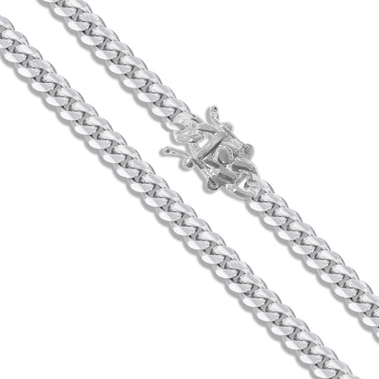 Miami Cuban 300 Box Lock - 10.3mm - Sterling Silver Miami Cuban Link Chain