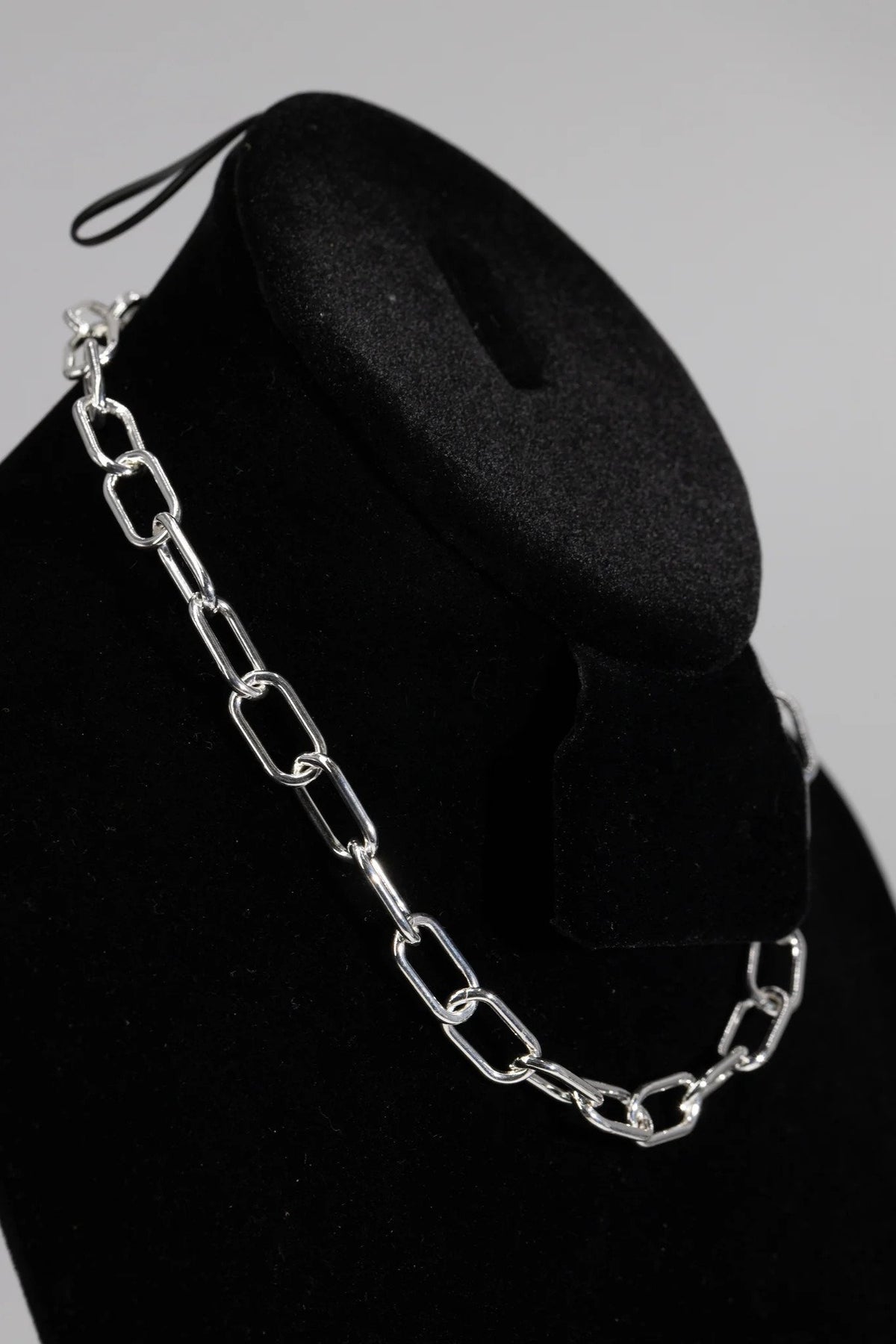 Paper Clip 180 - 9mm - Sterling Silver Paper Clip Chain Necklace