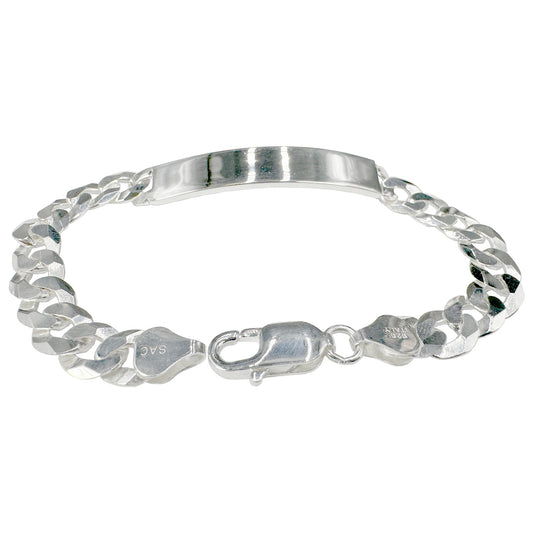 Curb ID 120 - 5.3mm - Sterling Silver Flat Curb ID Bracelet